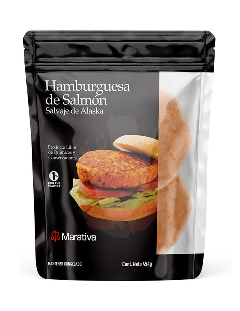 Hamburguesa Salmón Rosado Alaska 454gr (4 Piezas)