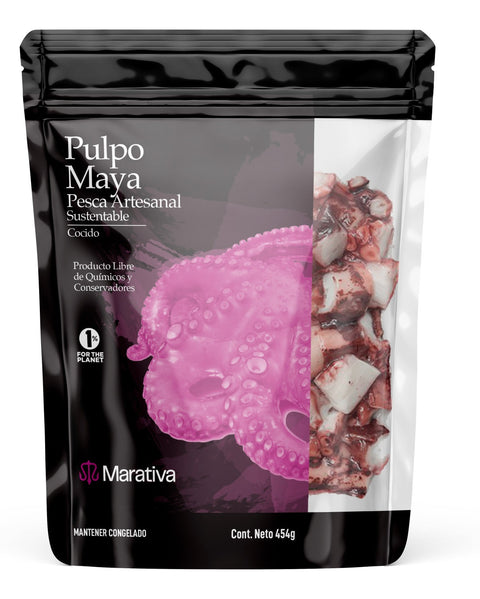 Trozos de Pulpo Maya Cocido  454gr